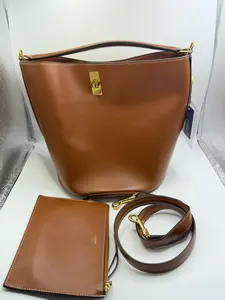 Pre-owned Celine Bucket 16 Medium Bag in Caramel Brown, Top Handle / Shoulder / Crossbody
