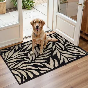 HEBE Flat Weave Washable Front Door Mat, Super Absorbent, Stain Resistant, Pet-Friendly Indoor Mat with Low Profile Non-Slip Backing for Entryway, Kitchen summerwins