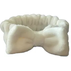 Soft Spa Cream Coral Fleece Headband