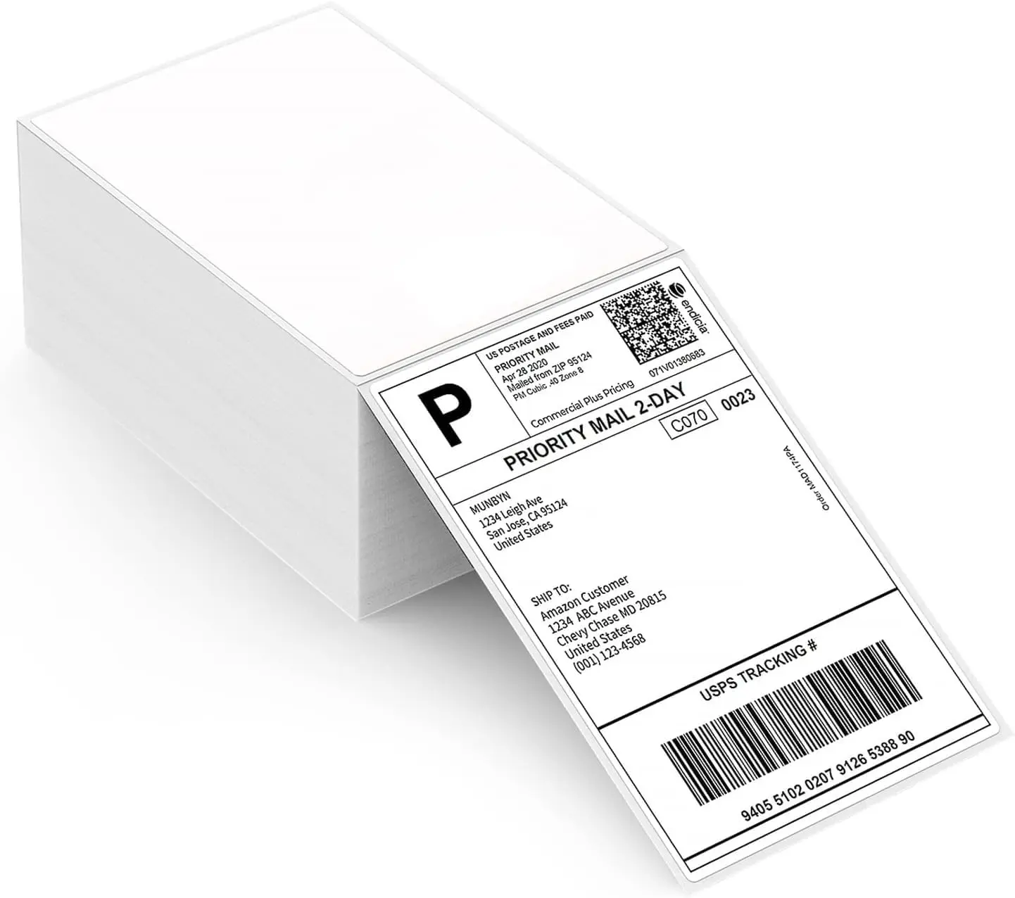 Thermal Direct Shipping Label (Pack of 500 4x6 Per Fanfold Labels) - Commercial Grade | 4x6 Thermal Labels, No BPA and BPS, Print Clear and Sharp, Compatible with Most Thermal Printers