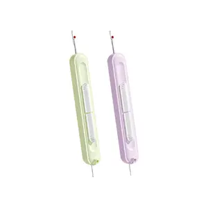 2 in 1 Needle Threader Seam Ripper - Hand Sewing Tool for Knitting Quilting - for Elderly, Compact 2 Pack