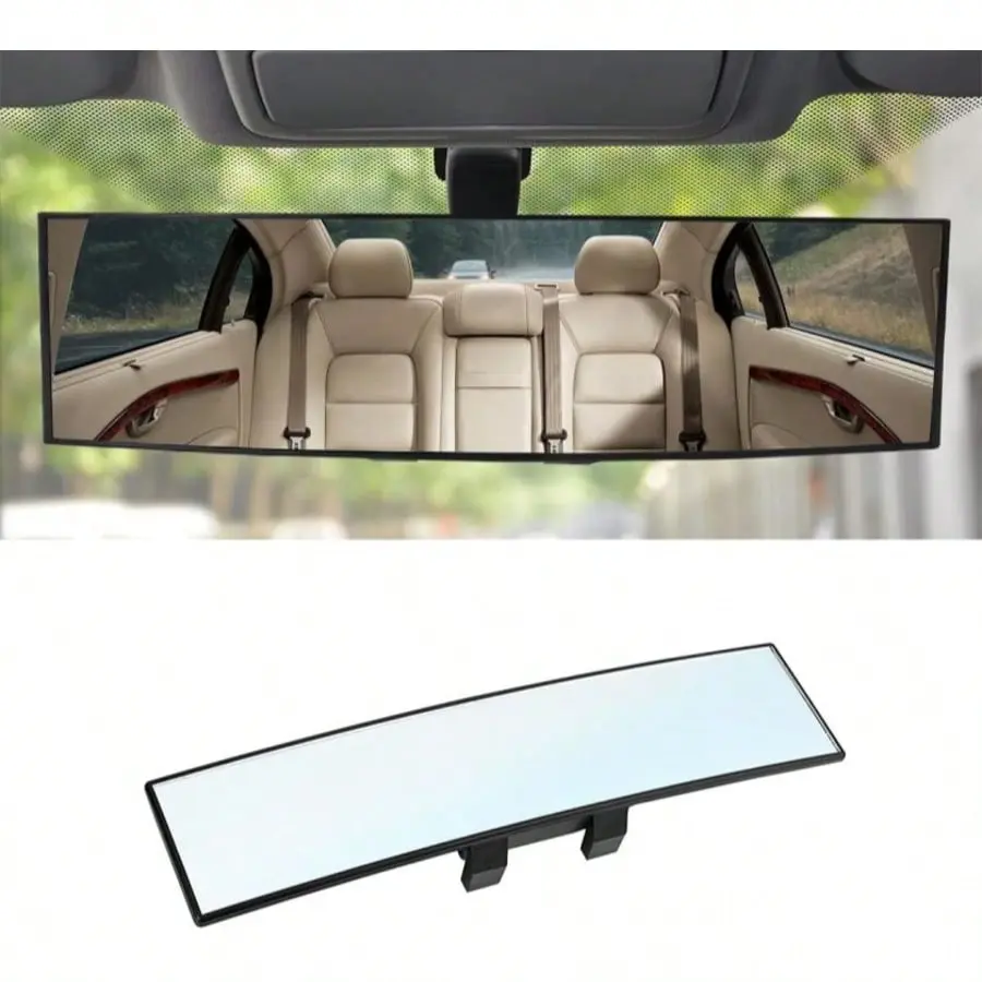 Car Rearview Mirrors, Shock Resistant Interior Clip-on Panoramic Rear View Mirror for Car, Wide Viewing Range, 11 inch HD Universal Use for Cars, SUVs, Trucks, Vehicles