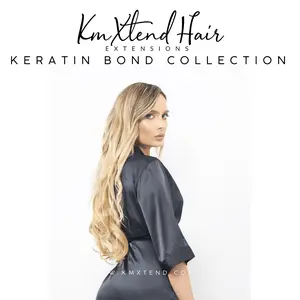 Professional K Tips Flat Tip Keratin Bond Fusion Hair Extensions Grey