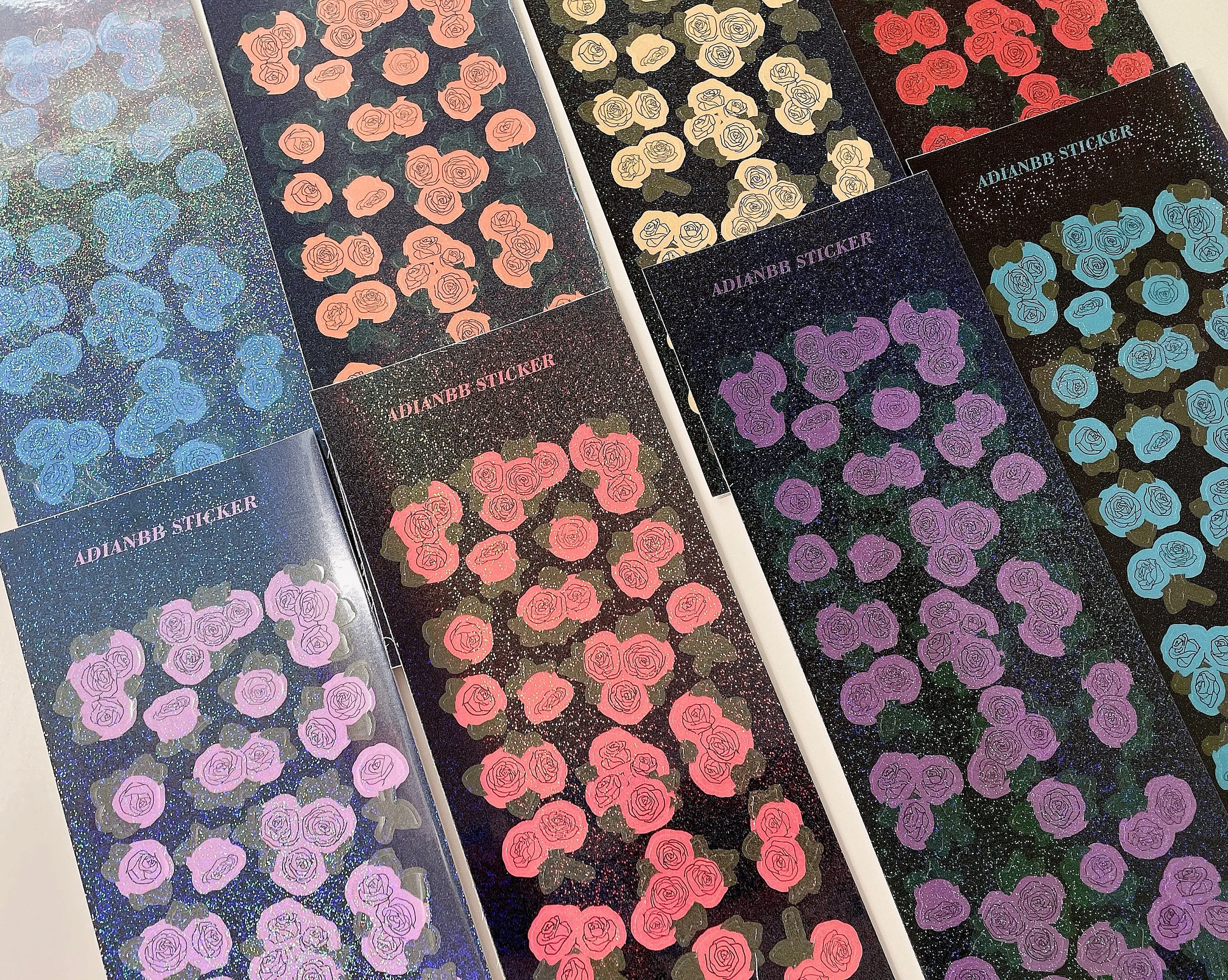 Rose Sticker Sheet for Office Stationery Supplies