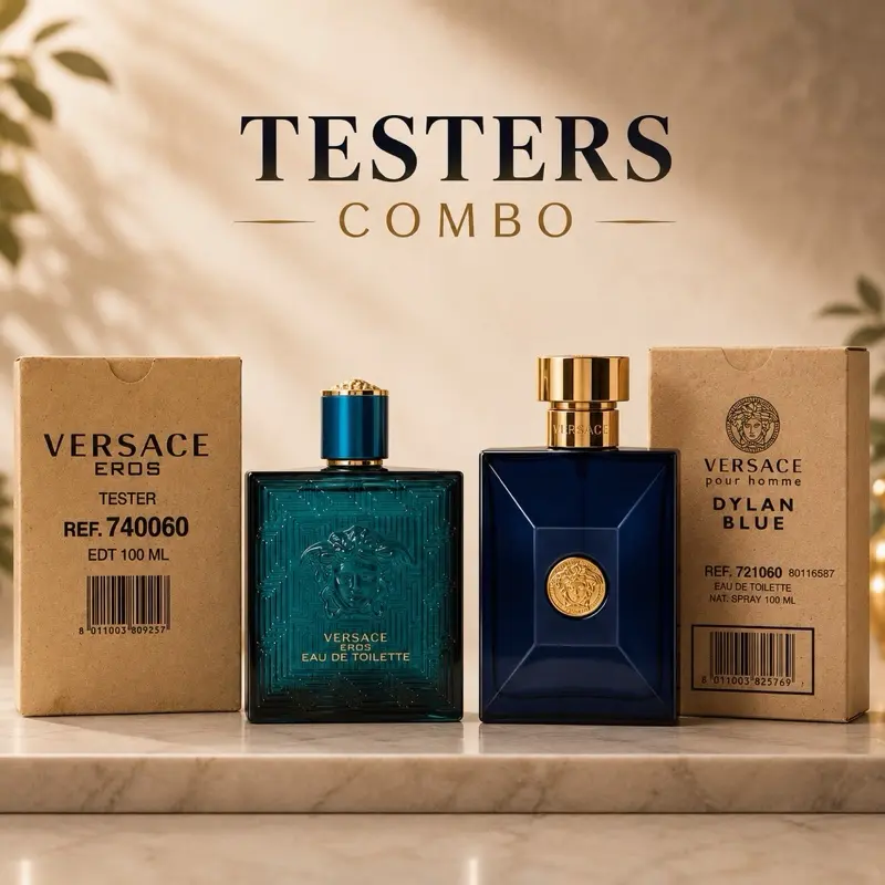 Versace Eros + Versace Dylan Blue Tester Combo EDT 100 ML Spray Versace Eros + Versace Dylan Blue Tester Combo EDT 100 ML Spray