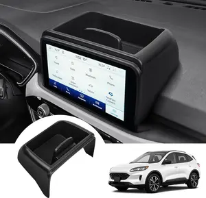 KUST Center Console Dash Organizer for 2020-2026 Ford Escape 8-inch Dashboard Insert Tray with Cellphone Holder Storage Box Anti-Slip Mat for 8-inch Screens