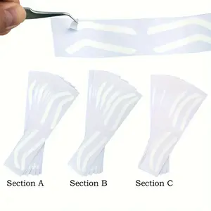 Disposable Eyebrow Setting Stickers Without Flavor Perfect Positioning Dyeing Guide for Eyelash Extension Tweezers & Glue Application Cosmetic Makeup Tool