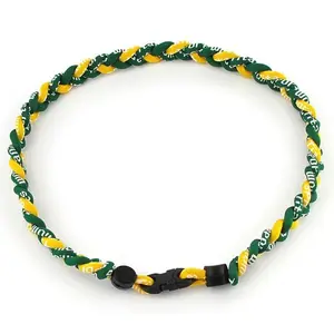 18" Fashion Three Braided Rope  Style Tornado Necklace-Two Colors
