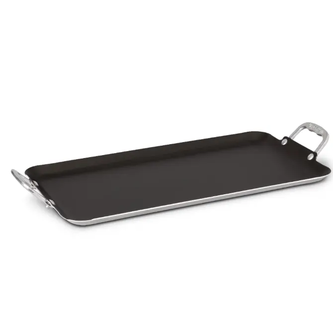 Vasconia 20" Double Burner Non-Stick Griddle, Oven Safe, Dishwasher Safe Vasconia 20" Double Burner Non-Stick Griddle, Oven Safe, Dishwasher Safe