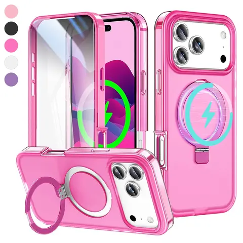 360 Full Protection MagSafe Magnetic Matte Case for iPhone 18 Pro Max 17 16 15 14 13 – Shockproof, Durable, Slim, Stylish Protective Cover with Magnetic Compatibility