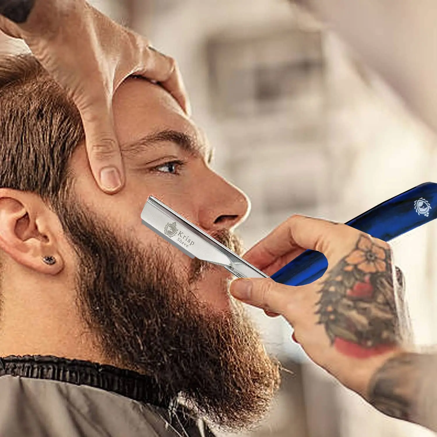 do straight edge smoke cigarettes Krisp Beauty Professional Classic Straight Edge Barber Razor Shave 2mm  Exposed Blade Disposable For Close Shaving -
