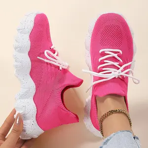 Women's Fashionable Colorblock Shoes , Casual Comfortable Breathable Sports Running Shoes, Female Round Toe Shoes Outfits, Shoes Trainer Runner Walking Shoes Breathable Lace-Up Training Athletic Closed Footwear Sneaker Girl shoes for helth care workers
