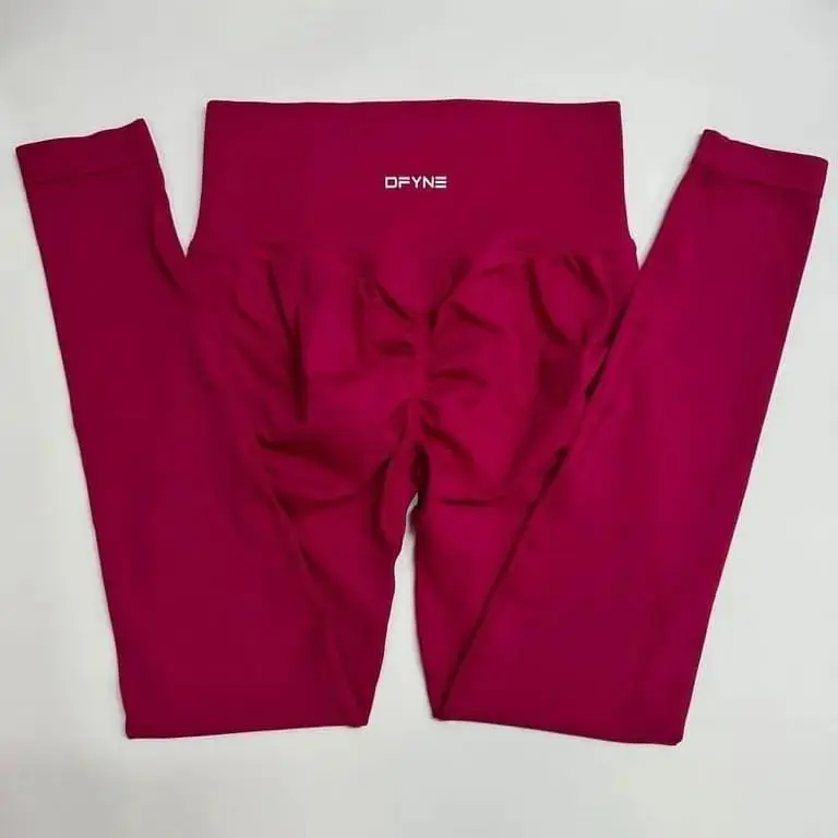 DFYNE Seamless Butt Lifting Workout Leggings - High Rise Squat Proof Sculpting Gym Pants for Pilates, Running & Athleisure