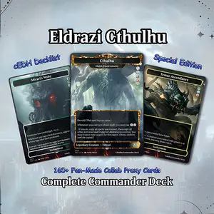 Eldrazi Cthulhu Commander cEDH Deck - Eldrazi Cthulhu Commander Magic Commander - Magic Proxy Deck with 160+ Unique Cards - Custom Cards MTG Proxy for Casual Play