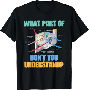 100% Cotton Unisex What Part Dont You Understand Funny HVAC Installer T-Shirt