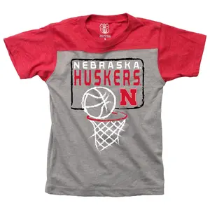 Nebraska Cornhuskers Youth Basketball Yoke Tee