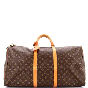 Pre-owned Louis Vuitton Canvas Coated Travel Bags Keepall Bag Monogram Canvas 60 by Rebag