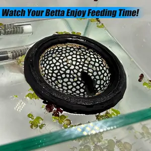 Aquarium Floating Betta Fish Skins, Betta or Shrimp Feeder,  Small Fish Feeding Rings,Cave and Hammock, Aquarium Hiding Feeding Decorative Accessories