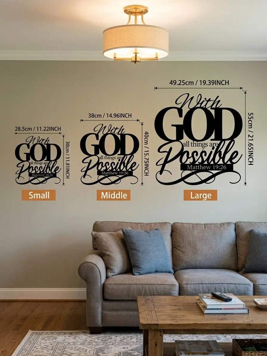 Letter & Bible Verse Pattern Wall Art, 1 Count Modern Metal Wall Decor, Wall Hanging Stylish Religious Decor for Home Living Room Bedroom Office, Religious Decoration