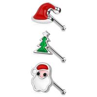 Hat Tree Santa Pin