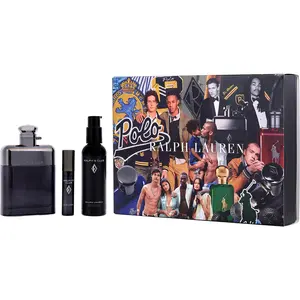 Ralph's Club Set-Eau De Parfum Spray 3.4 Oz & Aftershave Balm 2.5 Oz & Eau De Parfum Spray 0.34 Oz Mini For Men