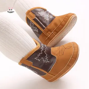 Embroidered Toddler Snow Boots Soft Sole Warm First Walker Flat Shoes