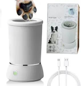 Winb Electric Dog Paw Cleaner and Massager, Portable USB Rechargeable Paw Washing Cup, Automatic Foot Cleaning Machine for Small to Medium Dogs