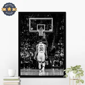 Steph Curry v9 Poster, Steph Curry Wall Art, Poster, Vintage  Poster,  Wall Art, Gift For Him, Motivational Sport Poster Decor Unframed