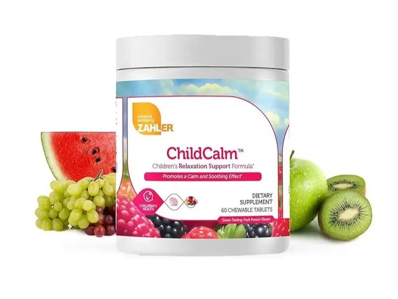 Zahler ChildCalm Magnesium Chewable for Kids - Natural Calm, Mood Support, Relaxation, 60 Tablets with Vitamin C for Healthy Kids