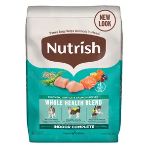 Rachael Ray Nutrish Indoor Complete Dry Cat Food - Chicken, Lentils & Salmon Recipe, 14 lb Bag
