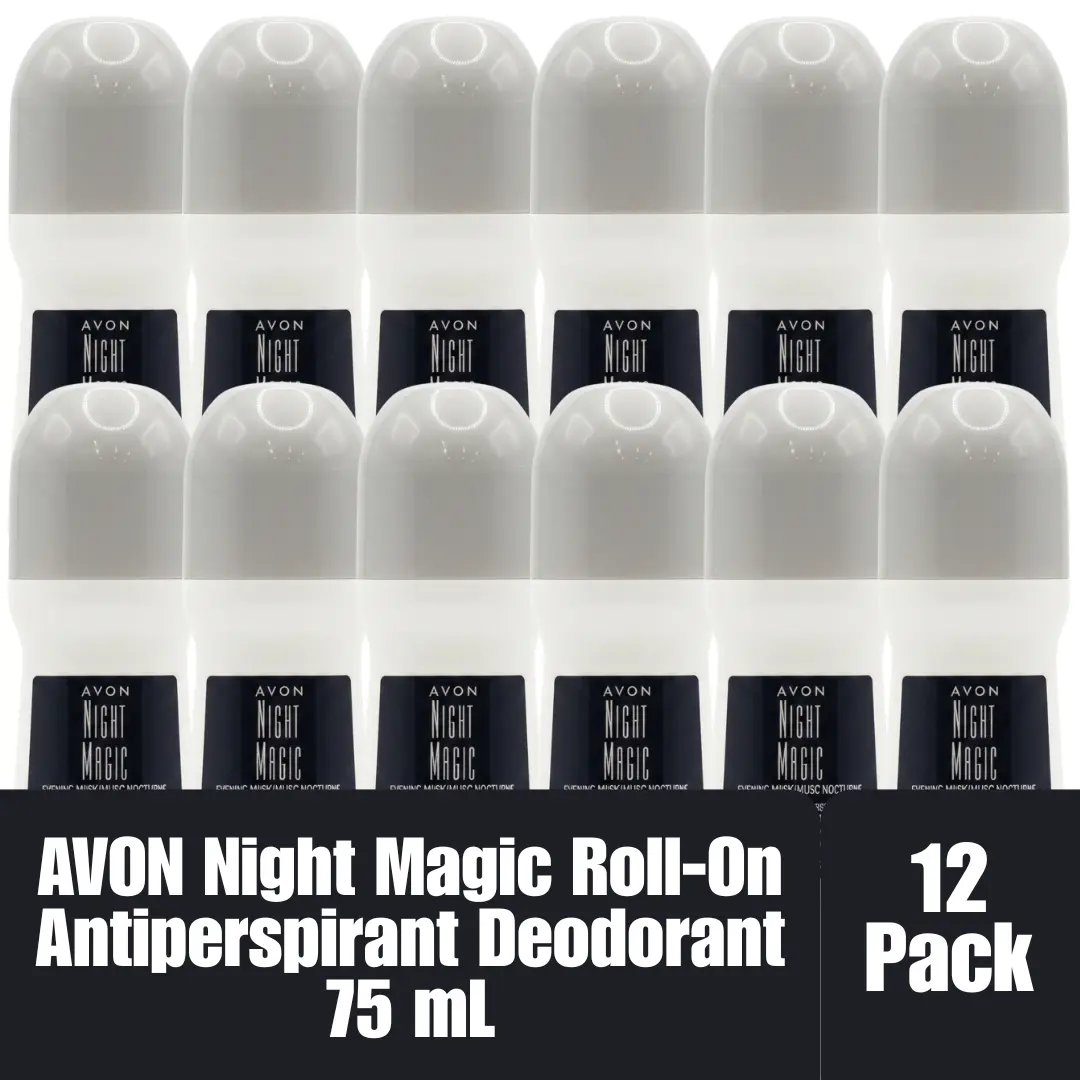 Avon Night Magic Evening Musk Roll-On Antiperspirant Deodorant 75 mL / 2.6 fl oz, 12-Pack