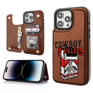 Cowboy Retro Coors Beer Lover Trendy Western Style Card Holder Wallet Brown Black Pink Casing For SAMSUNG GALAXY S22 S23 S24 S25 ULTRA PLUS iphone 16 15 14 13 12 PRO PLUS MAX PU Leather Stylish Gift Shockproof Protection Anti-Drop Phone Cases Shell Cover