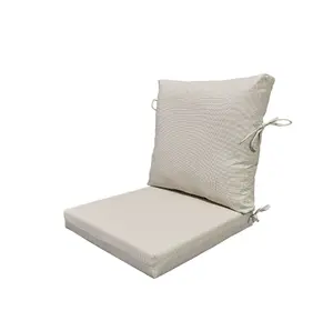 20" x 20" Premium Beige Outdoor Dining Chair Cushion