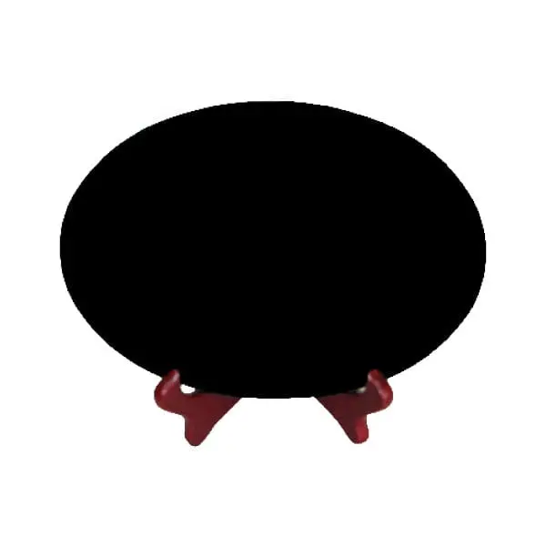 Jet Black Granite Oval Tile
