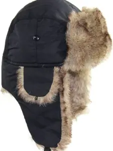 Winter Mens Ushanka Aviator Trapper Hat Russian Trooper Ear Flap Faux Fur Cap