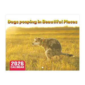 Fun 2026 Dog Calendar, We're Back Again, Planner Wall Calendar, Interactive Notebook for Home Office, Unique Gift Idea, Office Stationery Supplies