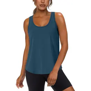 WIHOLL Women's Workout Tank Tops Sleeveless Athletic Racerback for Gym Yoga Running - Summer Fitness Tops Scoop Neck (S-XXL)