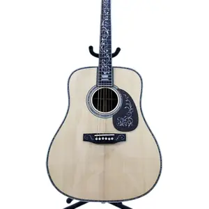 D45 Acoustic Guitar 41 inche Solid Spruce Top Oyster shell inlay Rosewood Back & Side Professional Folk Guitar