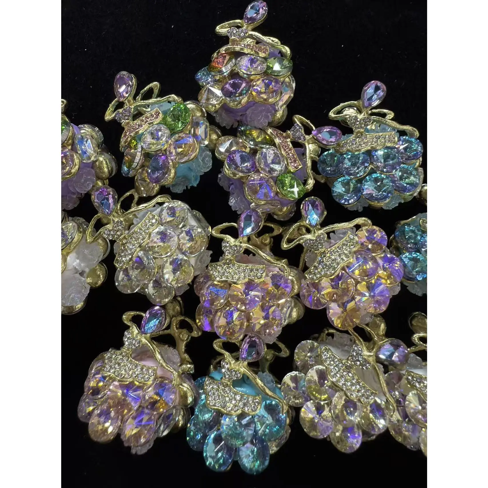 210-212  (4PCS) Sparkly Dancing Girl Charm Beads | Cute & Elegant Statement Beads for DIY Jewelry