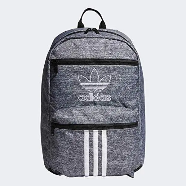 adidas Originals National 3-Stripe Unisex Backpacks, Color: Onix Jersey/Black