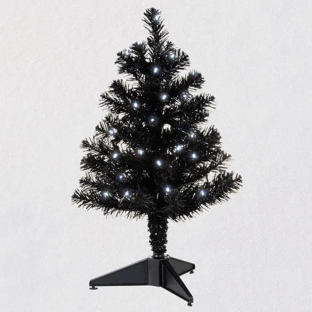 Hallmark Miniature Black Pre-Lit Christmas Tree