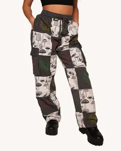 Just A Fun-Gi Patchwork Pants