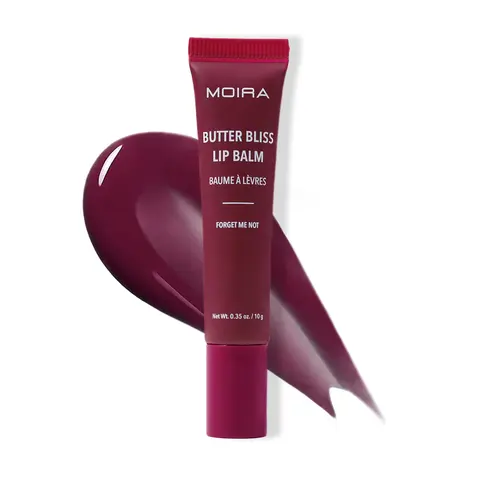 MOIRA | Butter Bliss Lip Balm (004, Forget Me Not) | Hydrating Glossy Lip Balm with Shea Butter, Jojoba & Meadowfoam Oils | Nourishing Lip Care