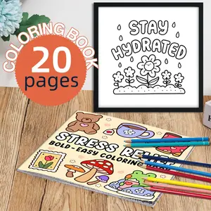 1PC Stress Relief Coloring Book for Adult, 20 Single Sided Colorful Drawing Pages, Ideal Gift for Painting Lovers Birthday, Valentine’s Day, Christmas