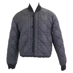 Pre-owned Dior Polyester Small Leather Goods Macro Cannage Quilted Reversible Cropped Jacket