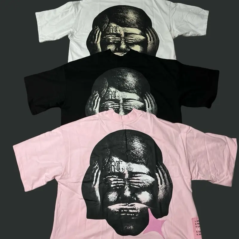Menswear Reversible Oversized Boxy Fit T-Shirt - Men's Streetwear Graphic Top, Heavyweight 300 GSM Terry Fabric, Extended Collar, Graphic Tee, Boxy Oversize