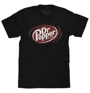 Dr Pepper Est 1885 Soda Pop Logo T-Shirt - Black