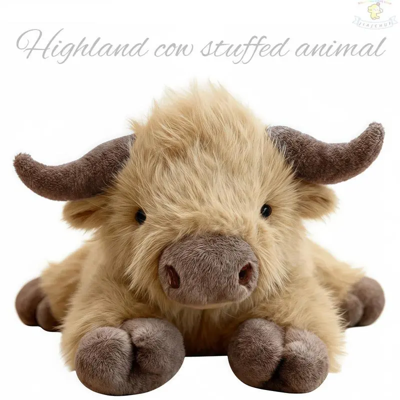 Adorable Highland Cow Plushie, Super Soft Stuffed Animal Toy, Perfect Gift for Girls, Teens, Women, Best Friends