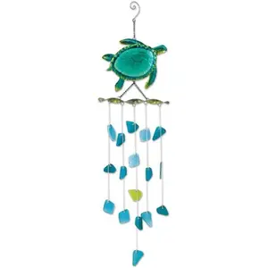92632 Sea Turtle Sun Catcher Wind Chime, 31-inch Length