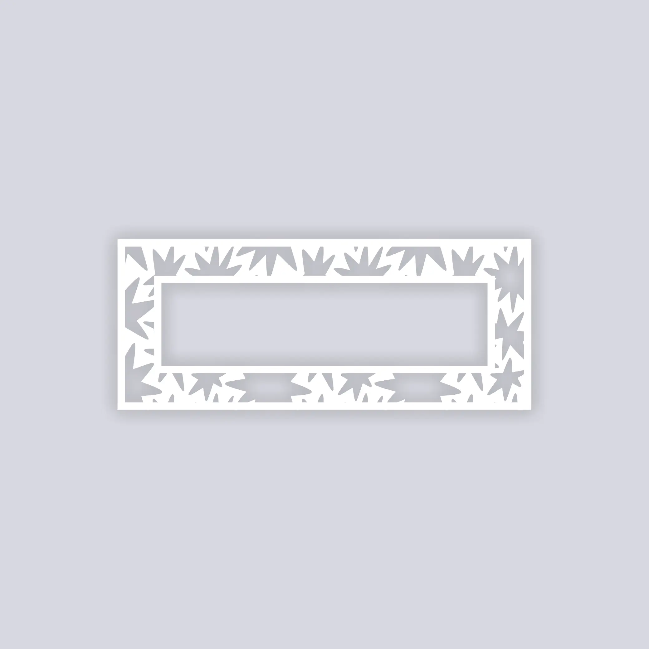 Starburst Rectangle Rim Clay Stencil